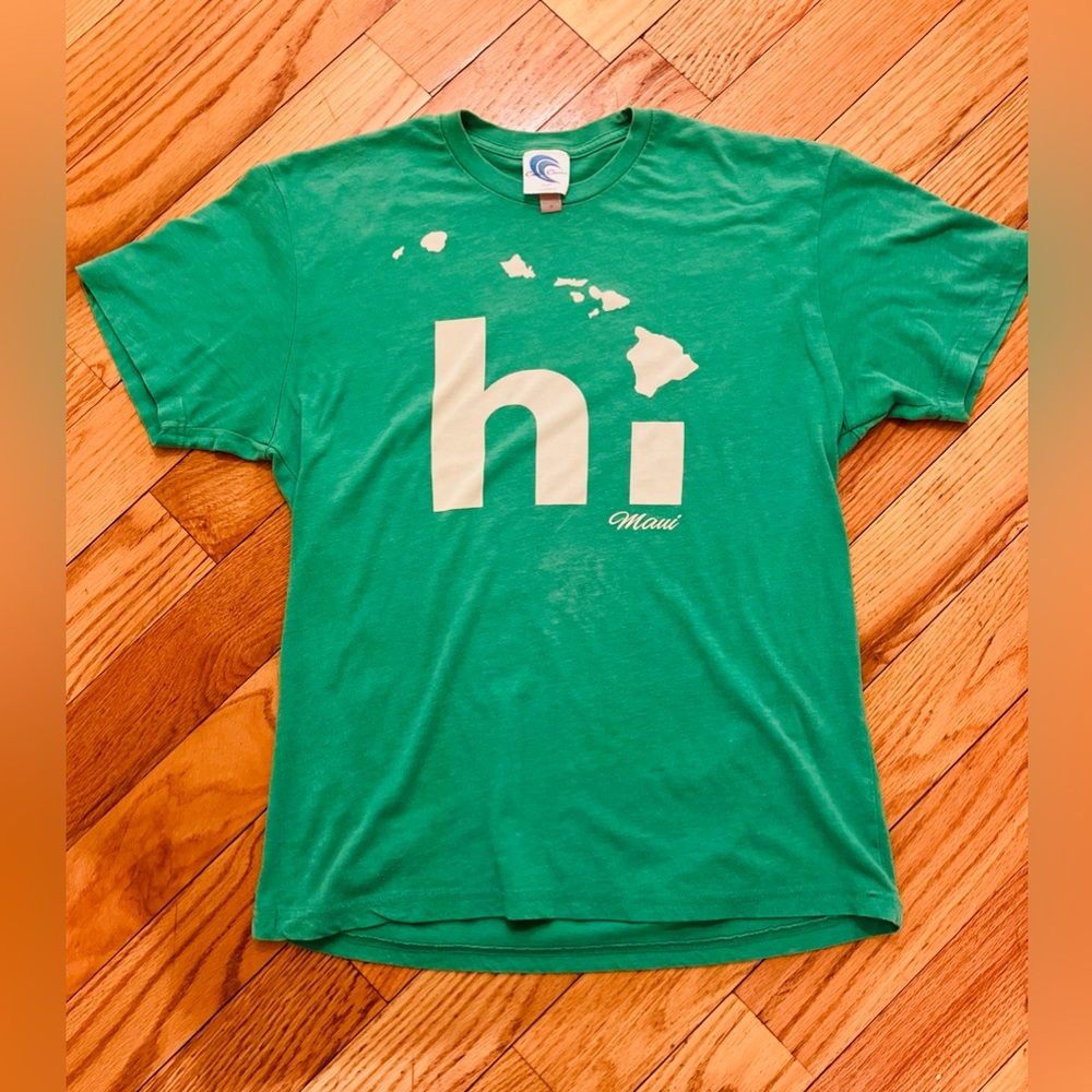 Coastal classics men's T-shirt in beautiful, bright green Medium